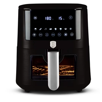Berlinger Haus Air Fryer / forrólevegős sütő ablakkal 8 literes 1650W Matte Black Collection BH/9605   