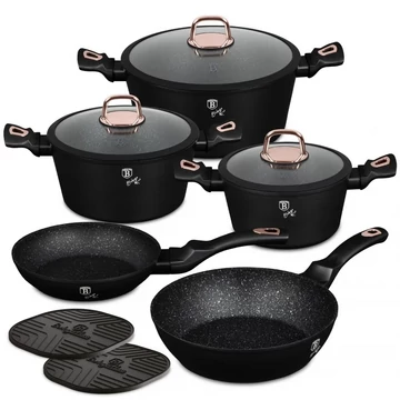 Berlinger Haus Edénykészlet 10 részes márvány bevonat Black Rose Collection BH/8168N