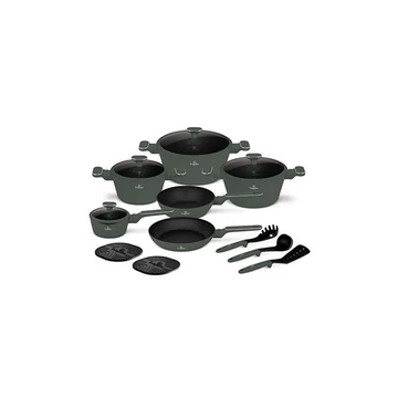 Berlinger Haus Edénykészlet 15 részes titánpro bevonat Matte Green Collection BH/8208N