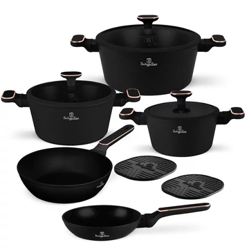 Berlinger Haus Edénykészlet 10 részes titánpro bevonat Black Rose Collection BH/8362