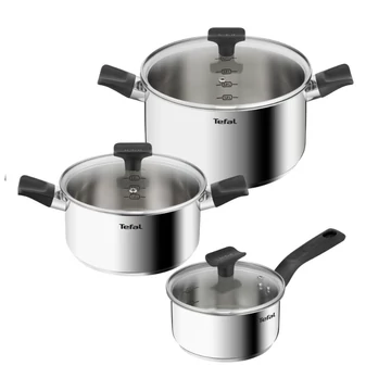 Tefal Edénykészlet 6 részes rozsdamentes + üveg Delicious B925S655