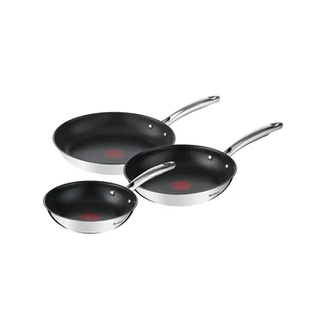 Tefal Serpenyőkészlet 3 részes 20/24/28 cm rozsdamentes Duetto+ G732S334
