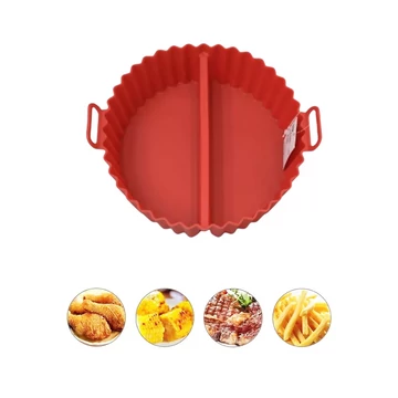 Air Fryer szilikon sütőforma középen osztott 20 cm kerek CMY-82COK206