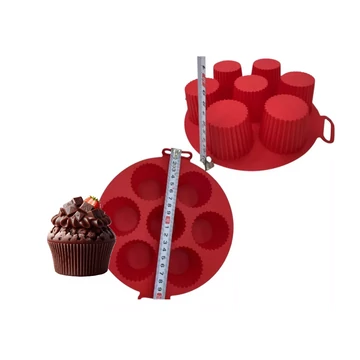 Air Fryer szilikon muffin sütőforma 7 részes kerek CMY-82COK207