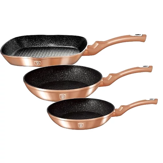Berlinger Haus Serpenyőkészlet 3 részes Metallic Line Rose Gold Edition BH/1279NF
