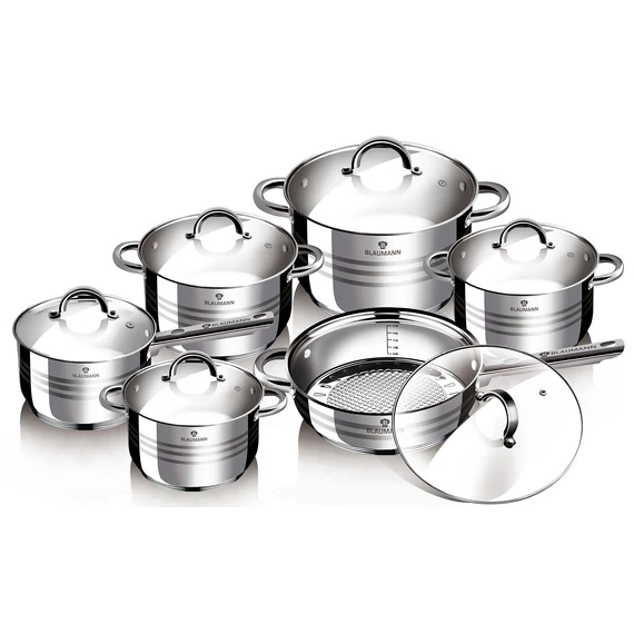 Blaumann Edénykészlet 12 részes rozsdamentes Gourmet Line BL-1410