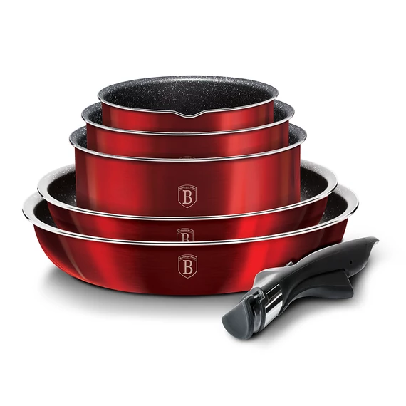 Berlinger Haus Edénykészlet 12 részes Click It Metallic Line Burgundy Edition BH/1674