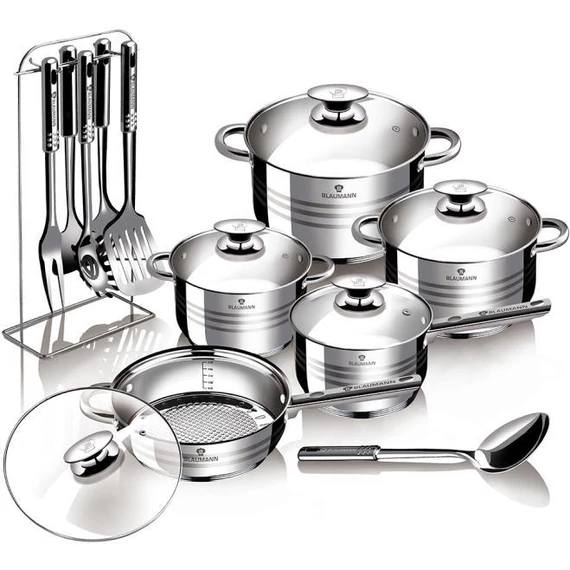 Blaumann Edénykészlet 17 részes rozsdamentes Gourmet Line BL-3133
