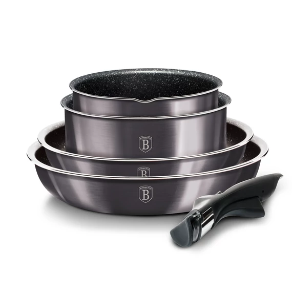 Berlinger Haus Edénykészlet 9 részes márvány bevonat Metallic Line Carbon Edition BH/6918