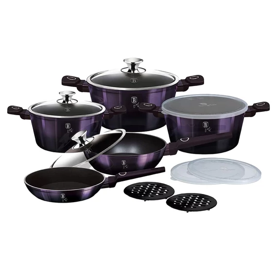 Berlinger Haus Edénykészlet 13 részes titanpro bevonat Purple Eclipse Collection BH/7143
