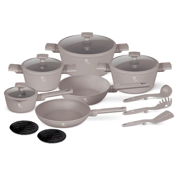 Berlinger Haus Edénykészlet 15 részes titánpro bevonat Taupe Collection BH/8111N