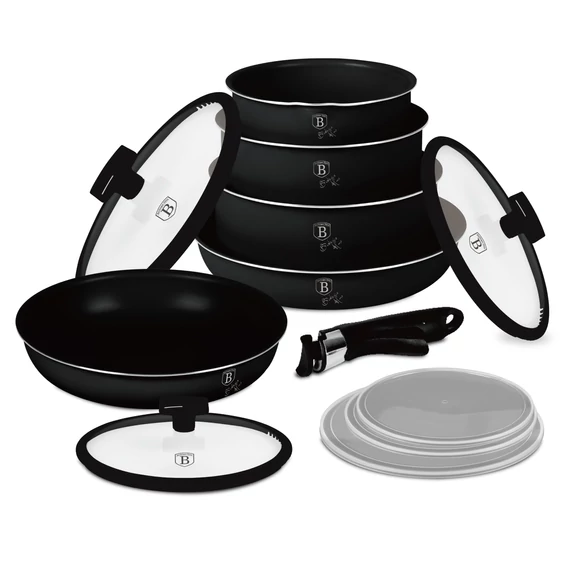 Berlinger Haus Edénykészlet 12 részes titánpro bevonat Matte Black Collection BH/8248