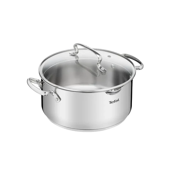 Tefal Lábas fedővel 20 cm rozsdamentes + üveg Duetto+ G7194456