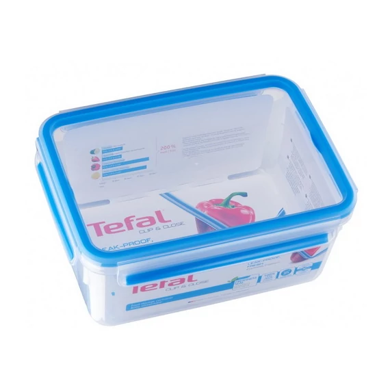 Tefal Ételtároló doboz téglalap 2,3 liter CLIP&CLOSE  K3021512