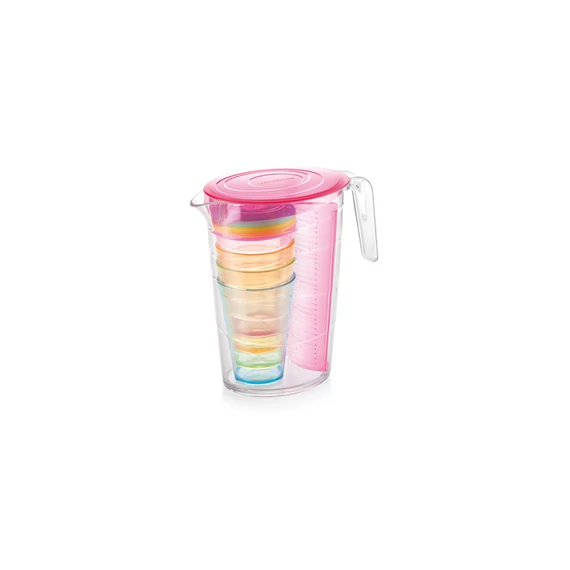 Tescoma Kancsó 2.5l ,4 pohár fedéllel rózsaszín műanyag myDRINK 308802.19