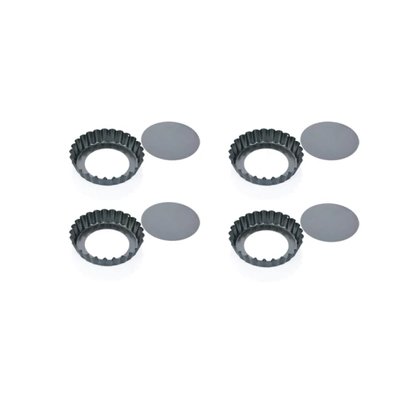 Tescoma Hullámos szélű kivehető belsejű sütőforma 10 cm 4 db tapadásmentes bevonat DELÍCIA 623111.00
