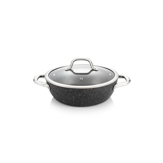 Tescoma Mélyserpenyő fedővel 24 cm rozsdamentes acél PRESIDENT Stone 780352.00