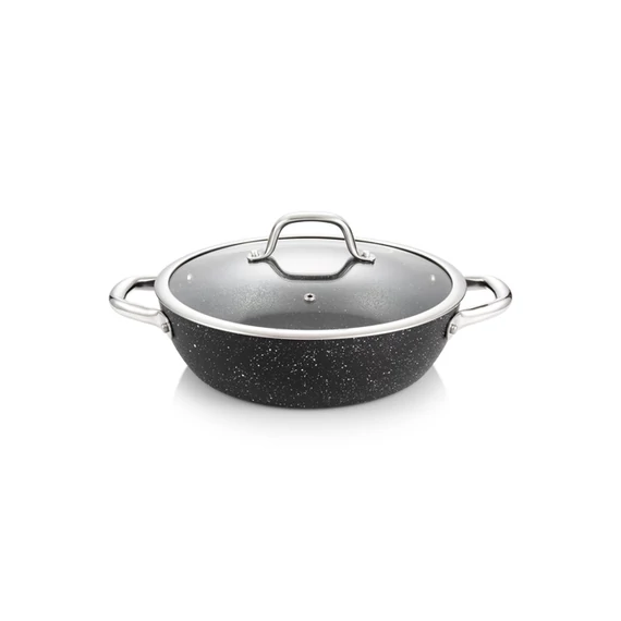 Tescoma Mélyserpenyő fedővel 26 cm rozsdamentes acél PRESIDENT Stone 780354.00