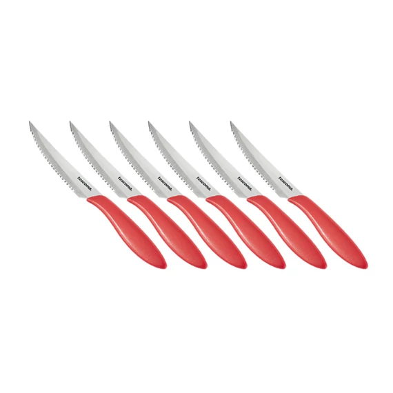 Tescoma Steakkés 12 cm 6 db piros rozsdamentes acél és műanyag PRESTO 863056.20