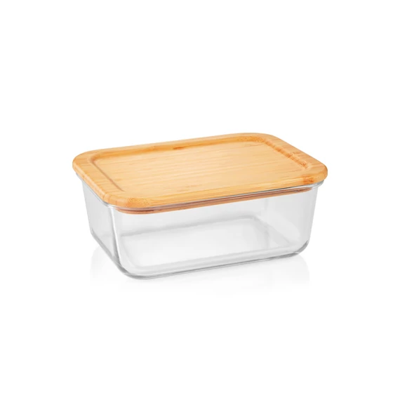 Tescoma Üveg tárolóedény 1,8 l téglalap alakú bambusz ONLINE 900847.00