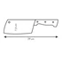 Kép 2/2 - Tescoma Konyhai bárd 16 cm műanyag HOME PROFI 880544.00
