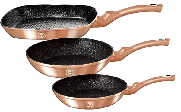 Berlinger Haus Serpenyőkészlet 3 részes Metallic Line Rose Gold Edition BH/1279NF
