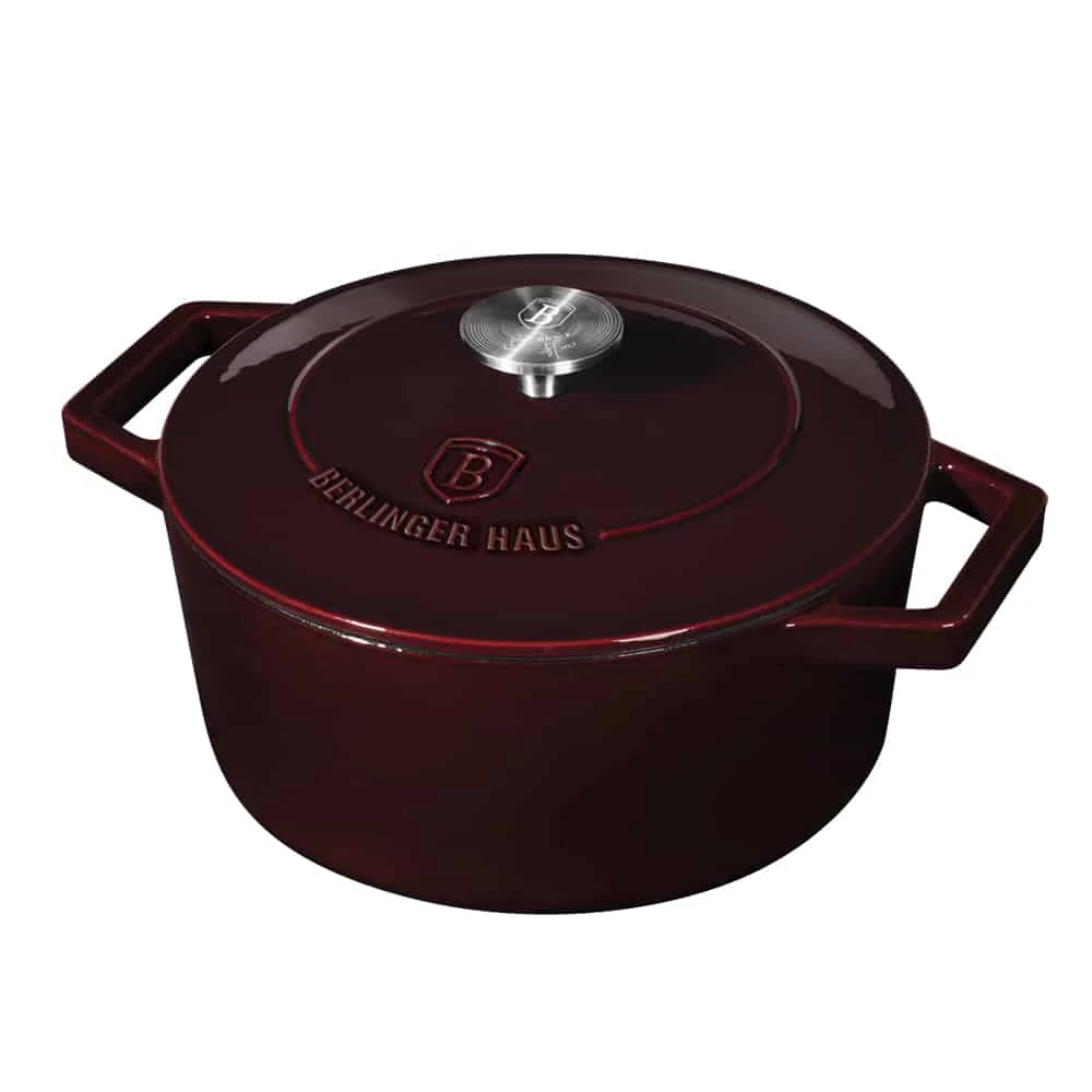 Berlinger Haus Lábas 24 cm öntöttvas Metallic Line Burgundy Edition BH/6497