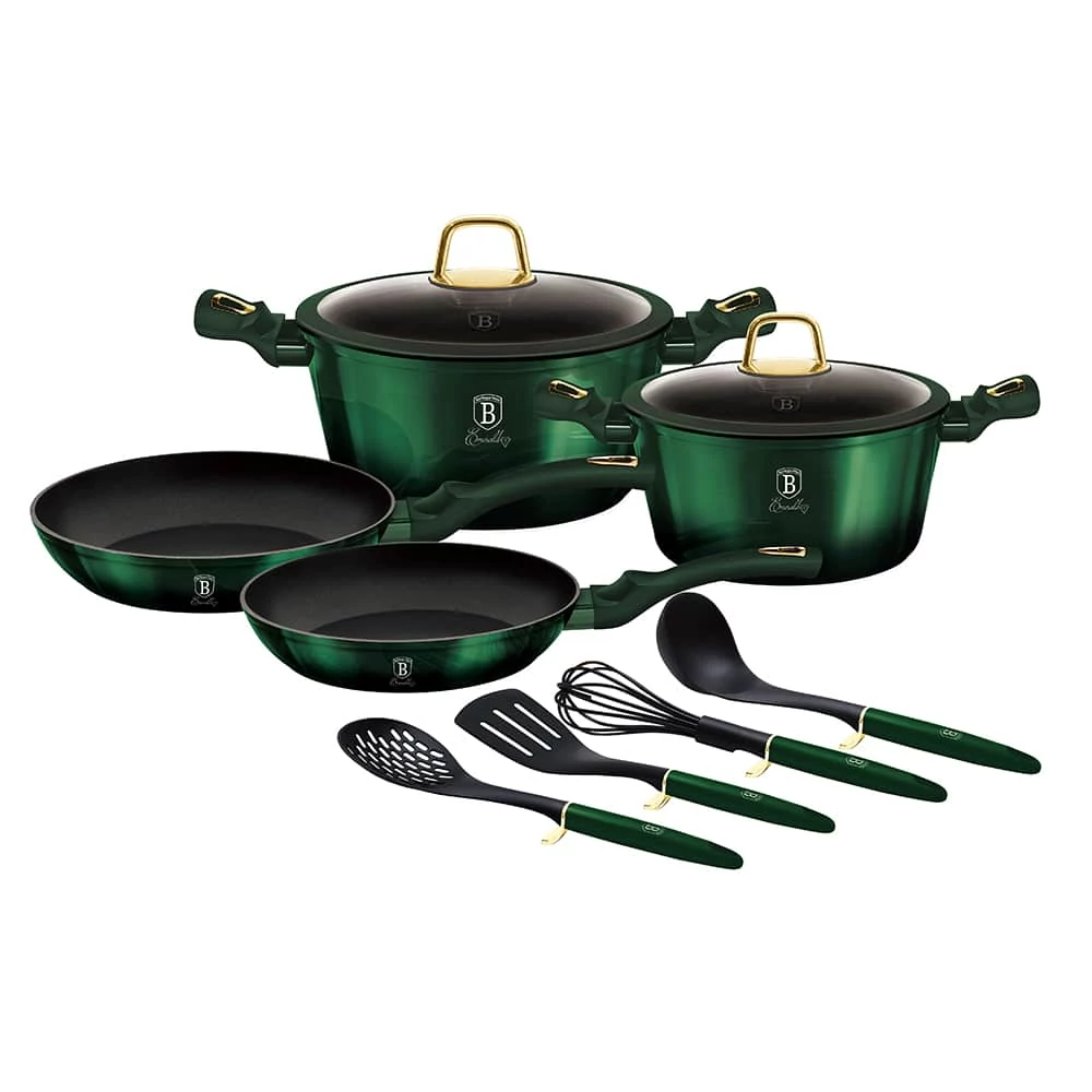 Berlinger Haus Edénykészlet 10 részes titánpro bevonat Emerald Collection BH/7039