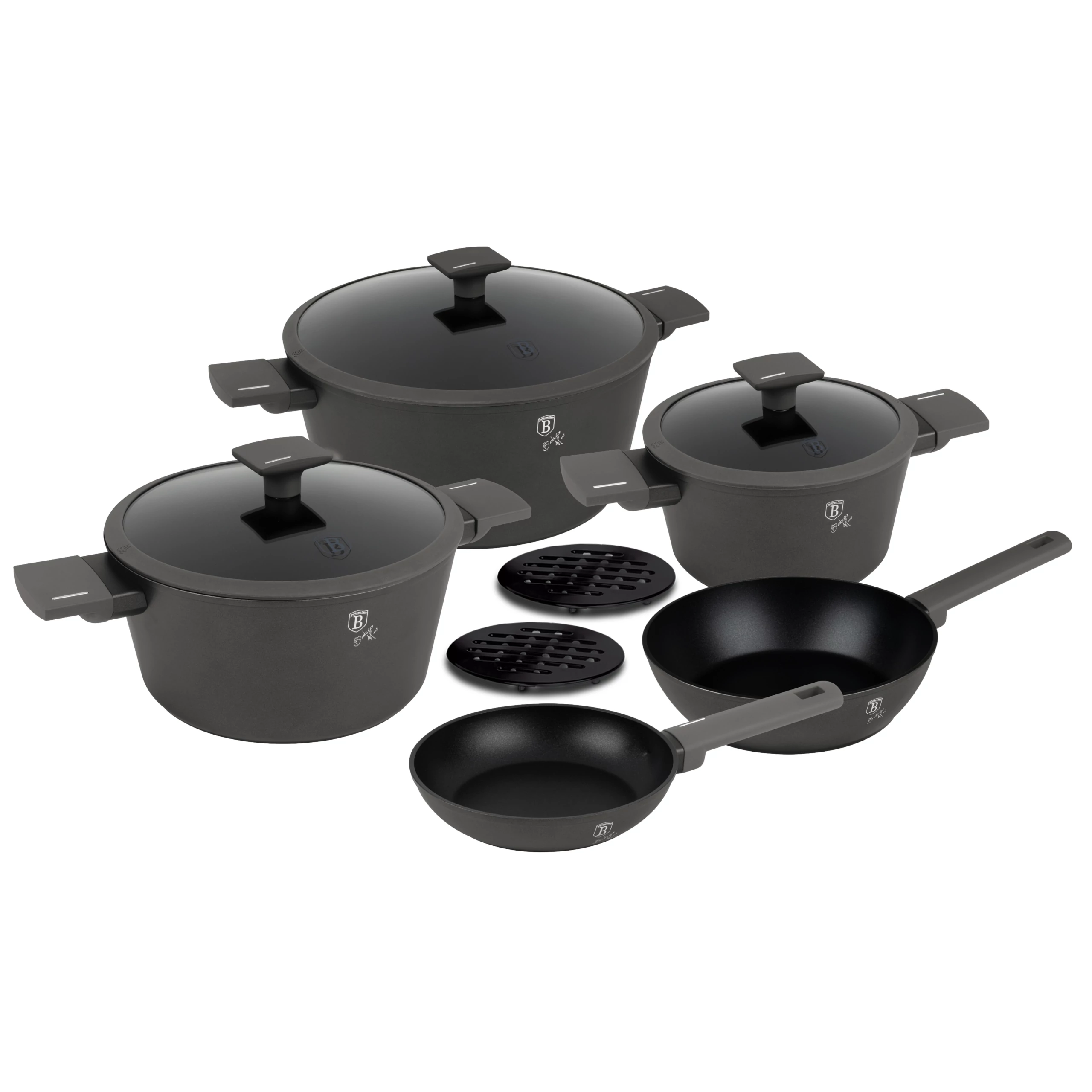 Berlinger Haus Edénykészlet 10 részes titánpro bevonat Anthracite Collection BH/8140N