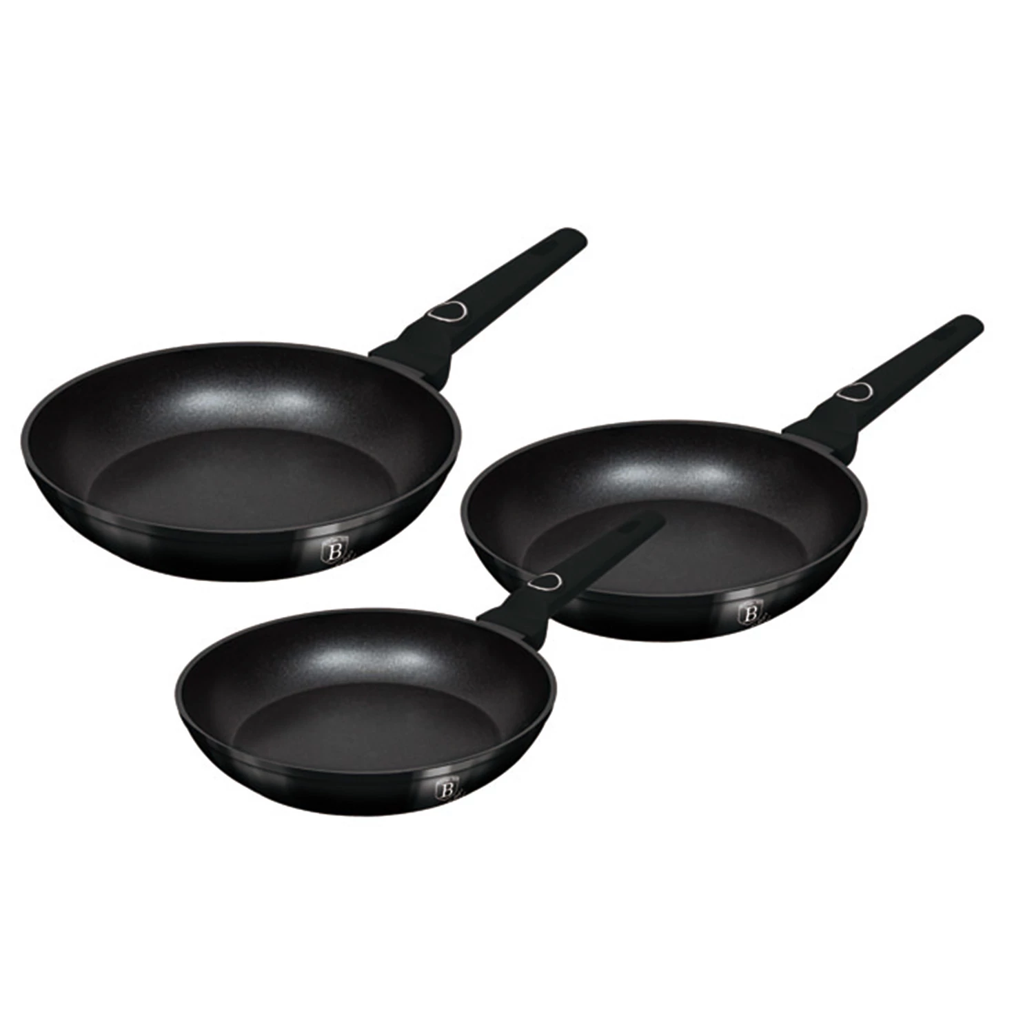 Berlinger Haus Serpenyő szett 3 részes 20/24/28cm tapadásmentes Black Vantage Collection BH/8230