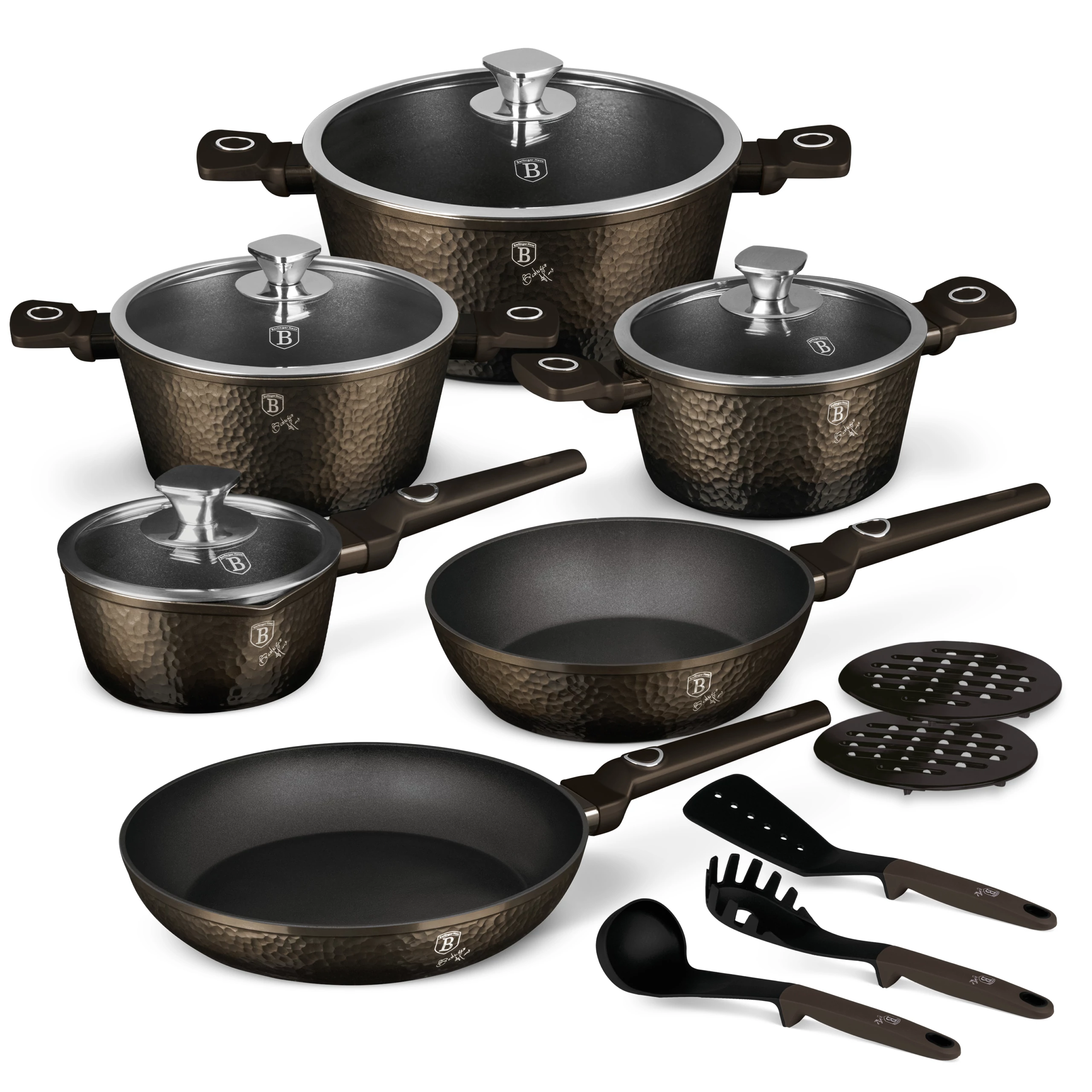 Berlinger Haus Edénykészlet 15 részes titánpro bevonat Primal Gloss Collection BH/8244