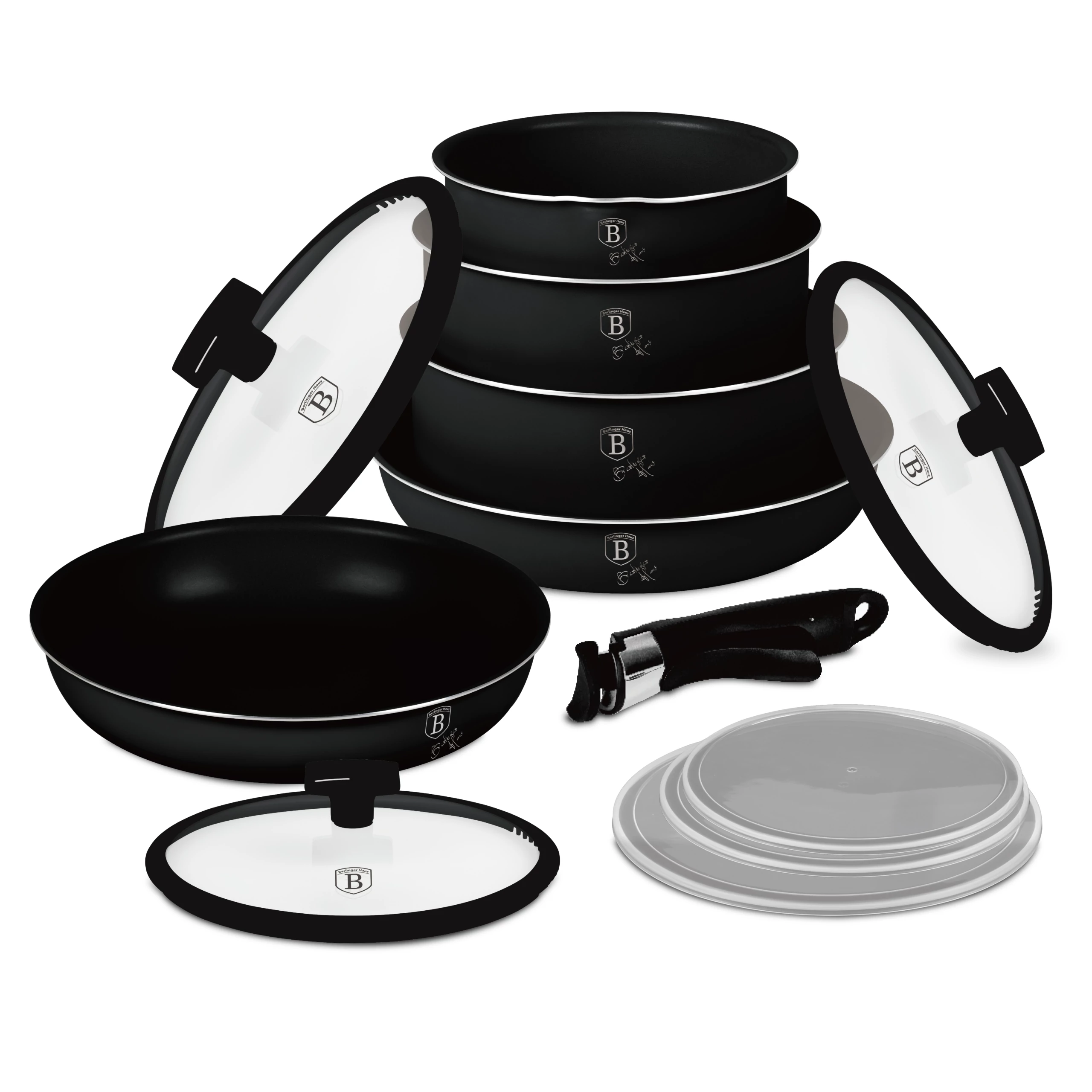 Berlinger Haus Edénykészlet 12 részes titánpro bevonat Matte Black Collection BH/8248