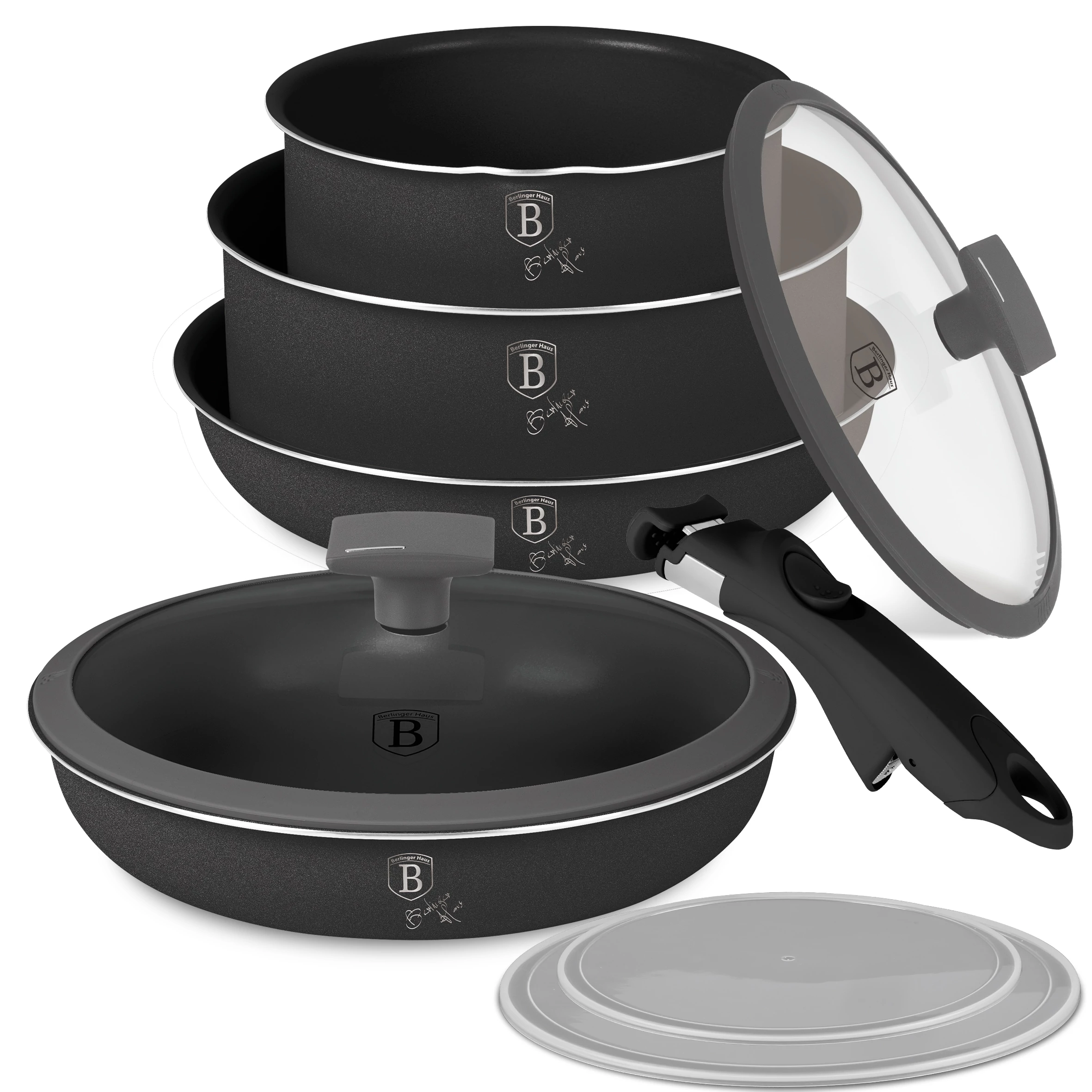 Berlinger Haus Edénykészlet 9 részes titán bevonat Anthracite Collection BH/8256