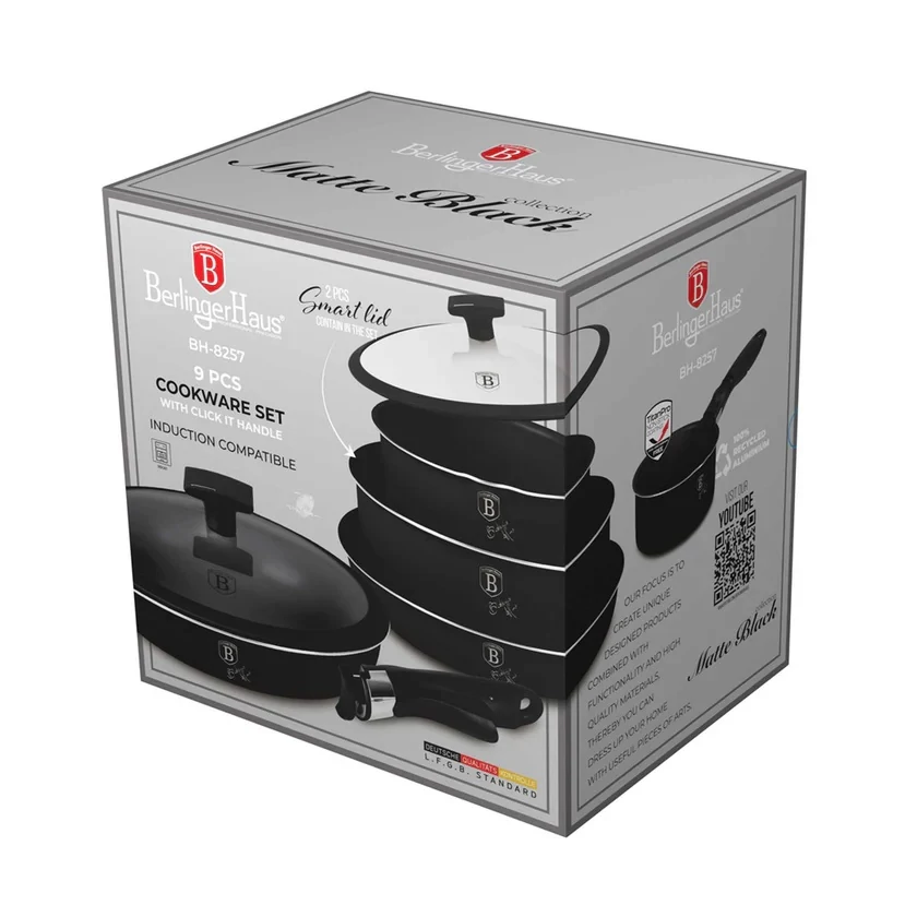 Berlinger Haus Edénykészlet 10 részes titán bevonat Matte Black Collection BH/8257N
