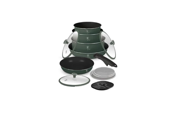 Berlinger Haus Edénykészlet 13 részes titánpro bevonat Matte Green Collection BH/8423