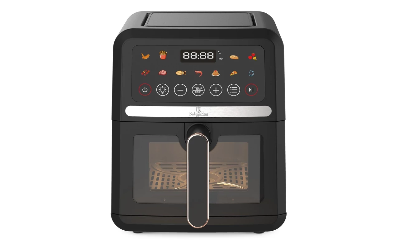 Berlinger Haus Air Fryer / forrólevegős sütő 5 literes 1400W Black Rose Collection BH/9780