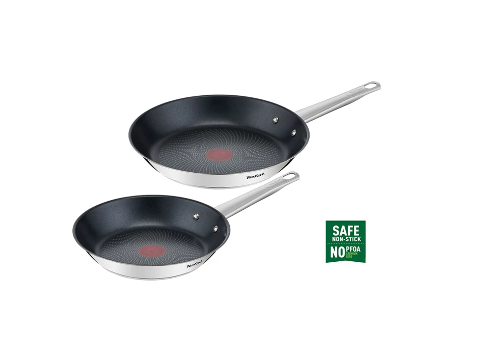 Tefal Serpenyőkészlet 2 részes rozsdamentes + tapadásmentes bevonat Cook Eat B922S204