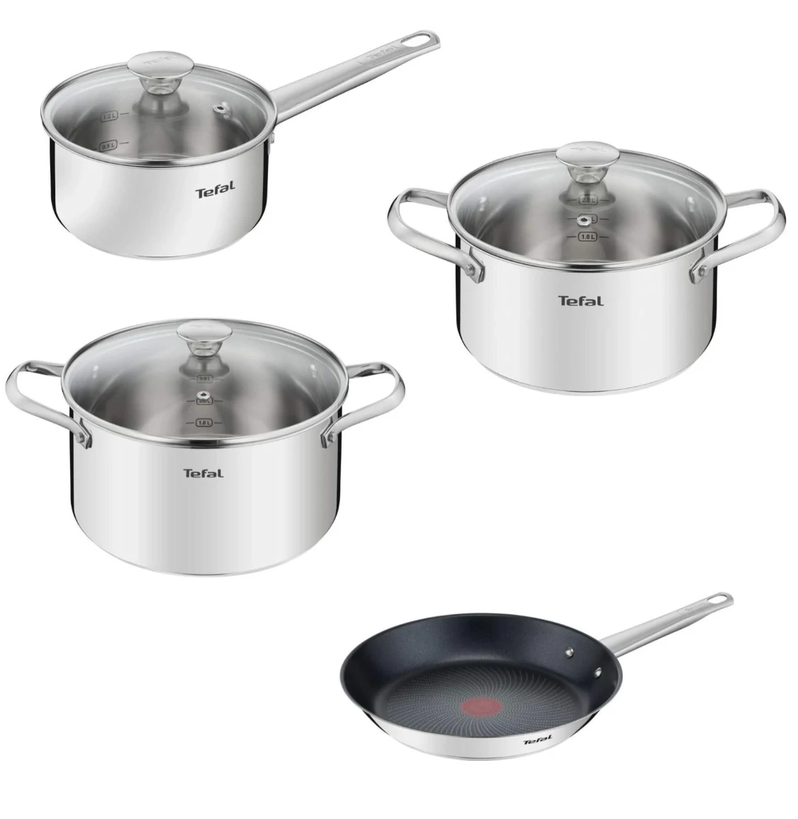 Tefal Edénykészlet 9 részes rozsdamentes + üveg Cook Eat B922S955
