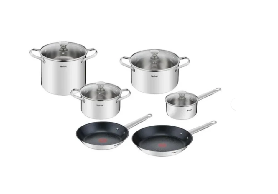 Tefal Edénykészlet 10 részes rozsdamentes + üveg Cook Eat B922SA55
