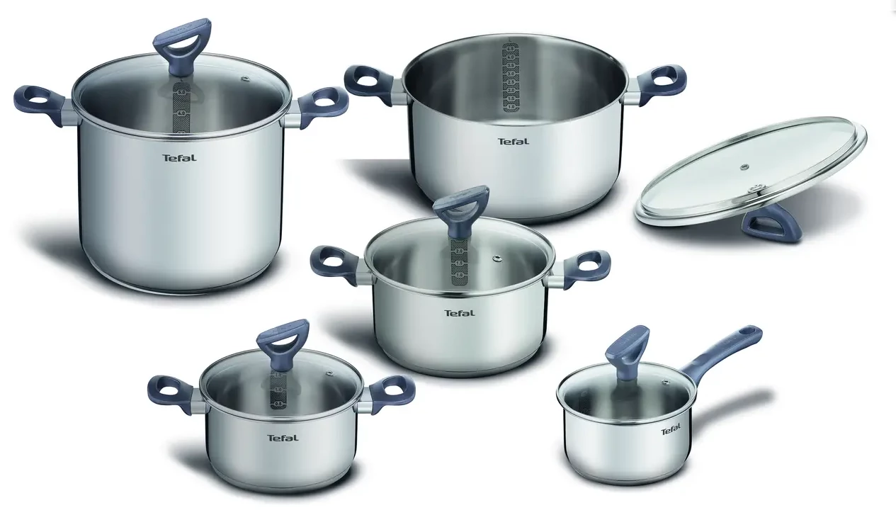 Tefal Edénykészlet 10 részes rozsdamentes Daily Cook G712SA55