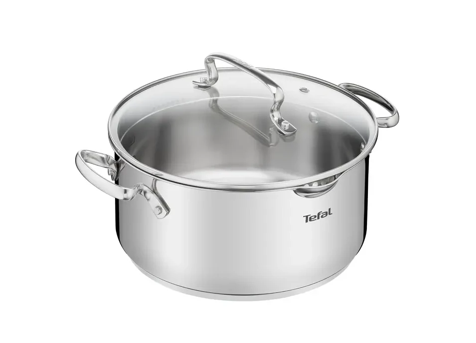 Tefal Lábas fedővel 20 cm rozsdamentes + üveg Duetto+ G7194456