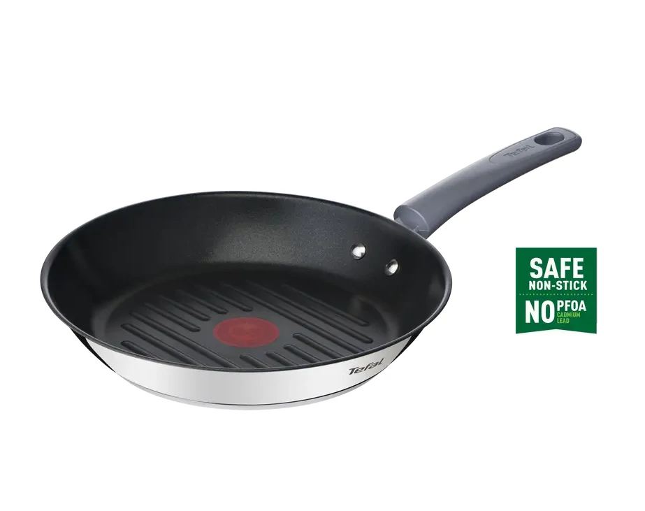Tefal Grill serpenyő 24 cm rozsdamentes + tapadásmentes bevonat Daily Cook G7314055