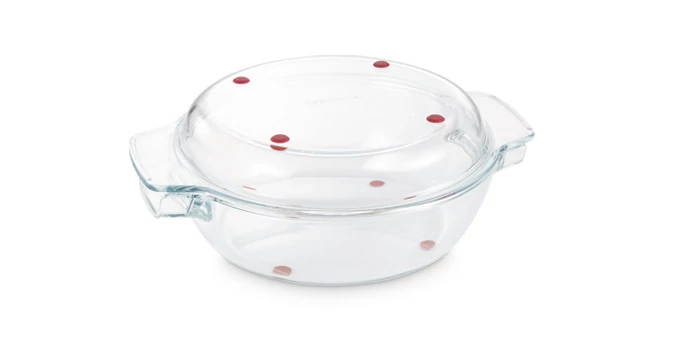 Tescoma Kerek sütőedény fedővel 32 cm üveg GrandCHEF 629084.00