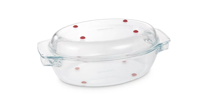 Tescoma Ovális sütőedény fedővel 35 x 21 cm üveg GrandCHEF 629086.00