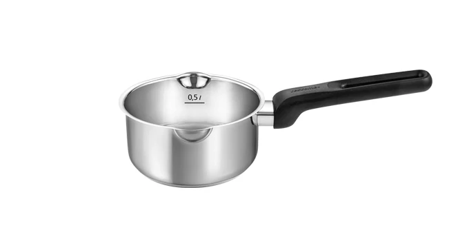 Tescoma Nyeles lábas kétoldali kiöntővel 14 cm 1,0 l rozsdamentes acél BRAVA 730944.00