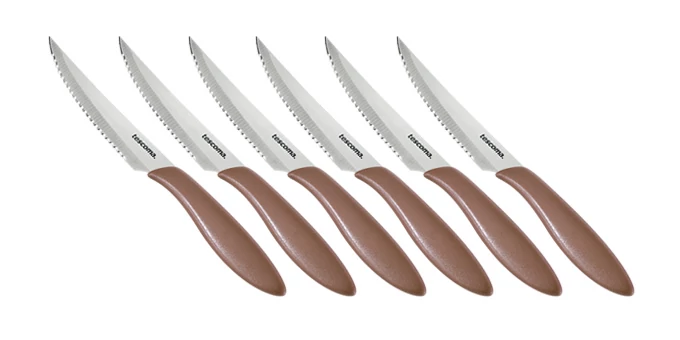 Tescoma Steakkés 12 cm 6 db barna rozsdamentes acél és műanyag PRESTO 863056.35