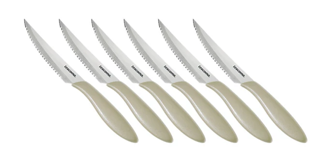 Tescoma Steakkés 12 cm 6 db bézs rozsdamentes acél és műanyag PRESTO 863056.40