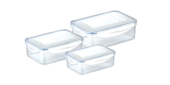 Tescoma Négyzet alakú ételtároló doboz 3 db 1,0; 1,5; 2,5 l FRESHBOX 892092.00